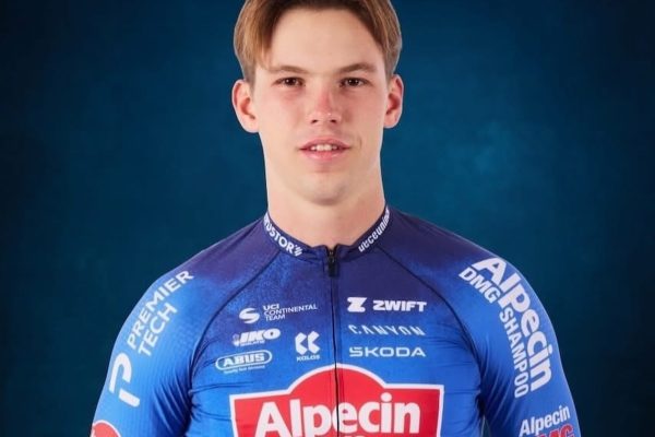 Roger Surén: Carrying the Namibian Flag on a Bicycle