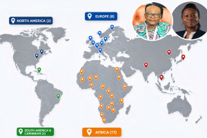 Namibia has 33 Embassies, High Commissions, and Consulars